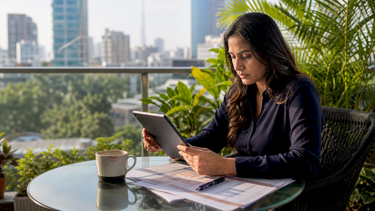 Woman reviewing client campaign performance report