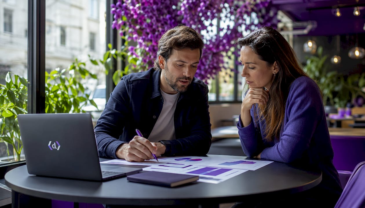 Marketing team collaborating on campaign strategy