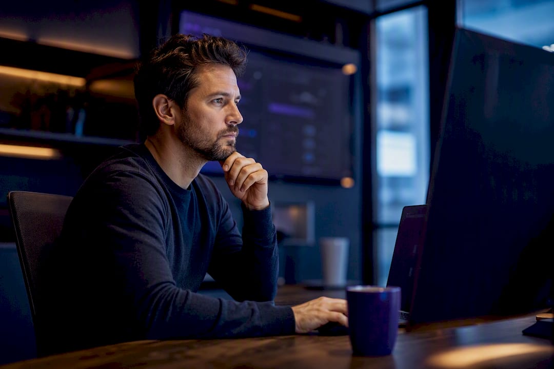 Analyst tracing customer journey data